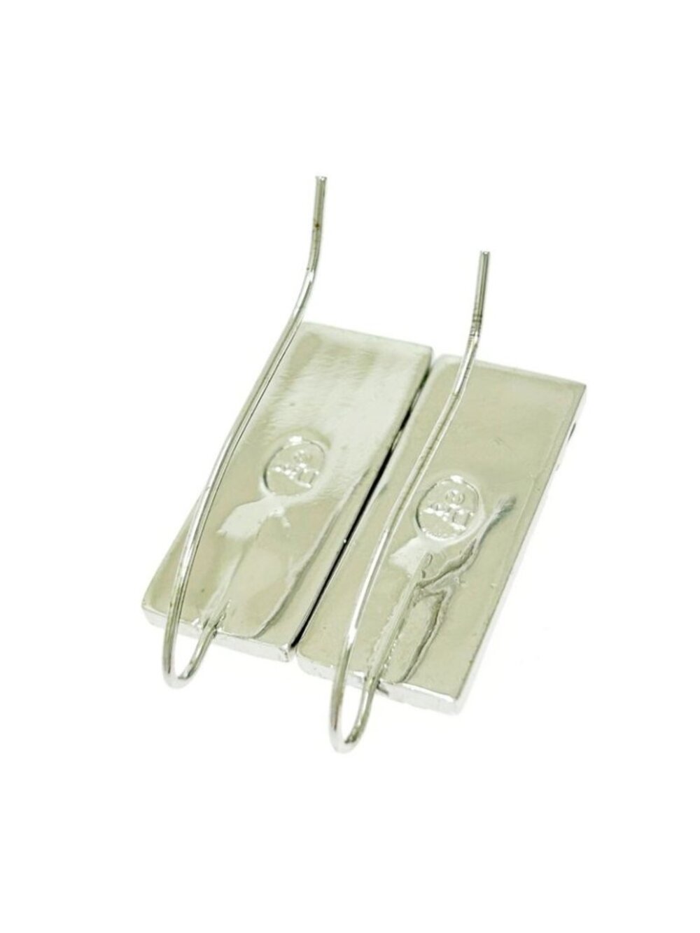 Christian Dior Trotter Plate Earrings Women Silver Black - Picture 4 of 4